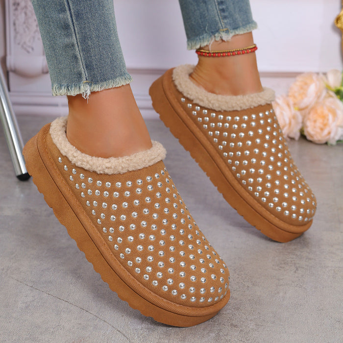 Cosycombe™ Women's Glitter Slippers with Cosy Lining and Non-Slip Sole