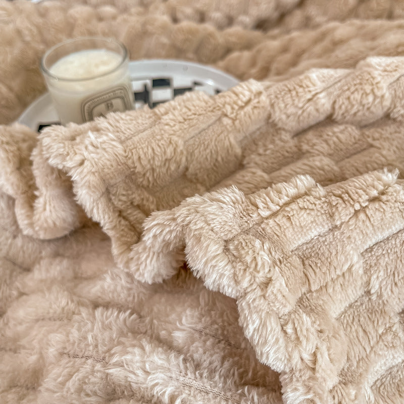 Cosycombe™ Textured Plush Throw Blanket for Sofa and Bed in Seven Colours