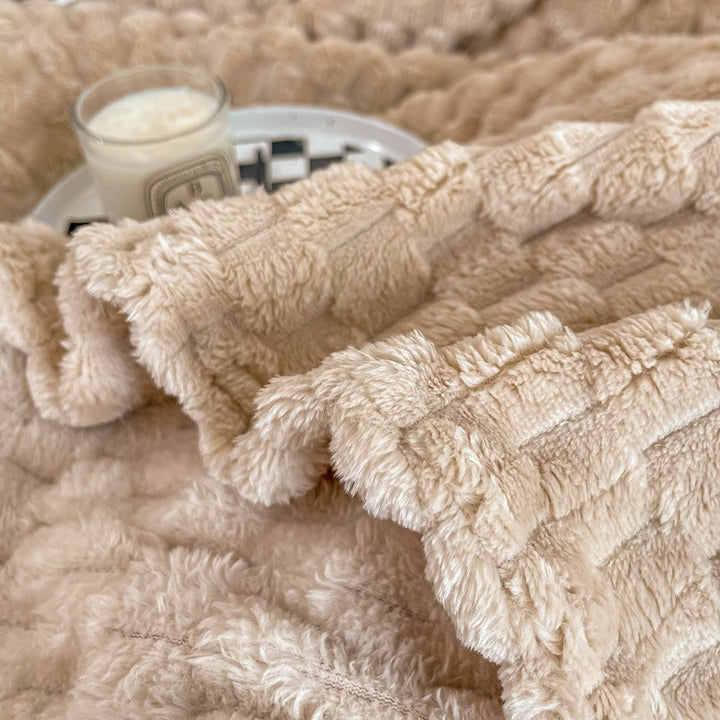 Cosycombe™ Textured Plush Throw Blanket for Sofa and Bed in Seven Colours