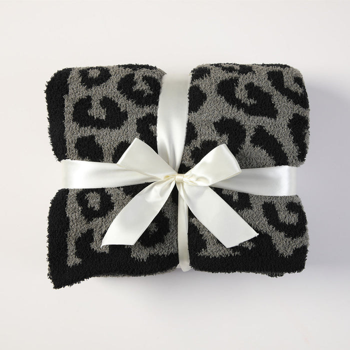Cosycombe™ Leopard Print Plush Throw Blanket, Soft Animal Print for Sofa