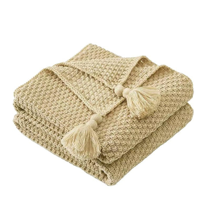 Cosycombe™ Woven Throw Blanket with Tassels, Soft and Cosy for the Sofa