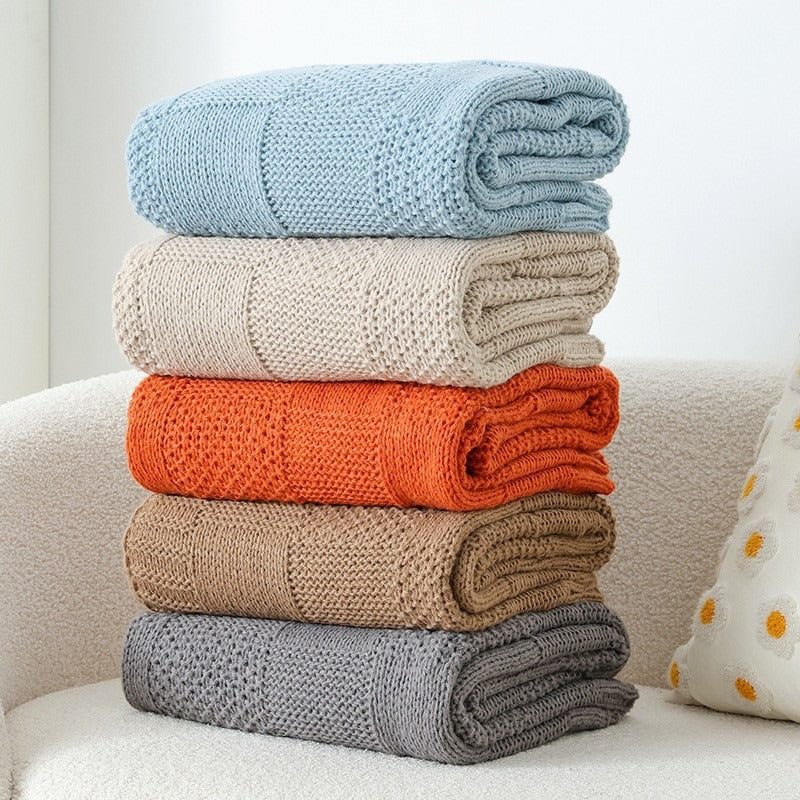 Cosycombe™ Textured Knit Throw Blanket, Soft Cosy Layer for Sofa and Bed