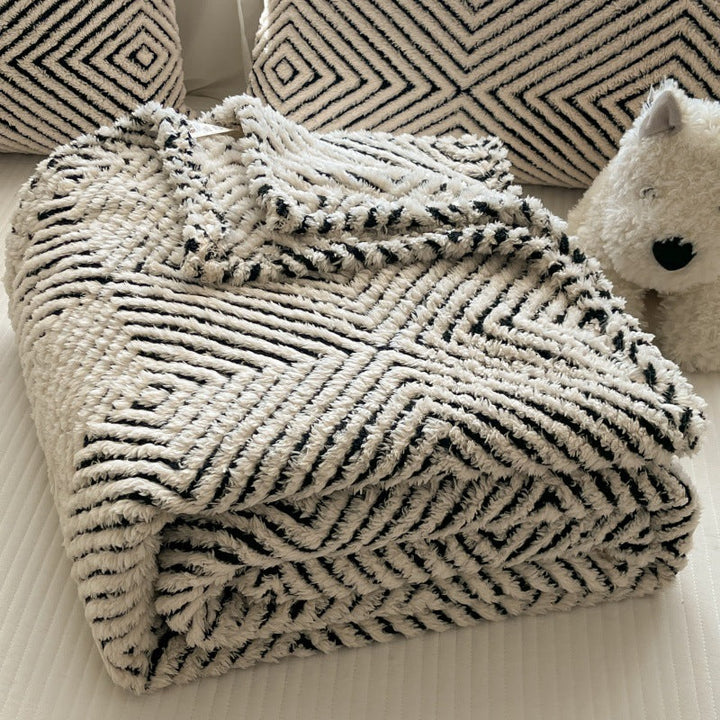 Cosycombe™ Geometric Throw Blanket for Sofa and Bed, Ultra-Soft