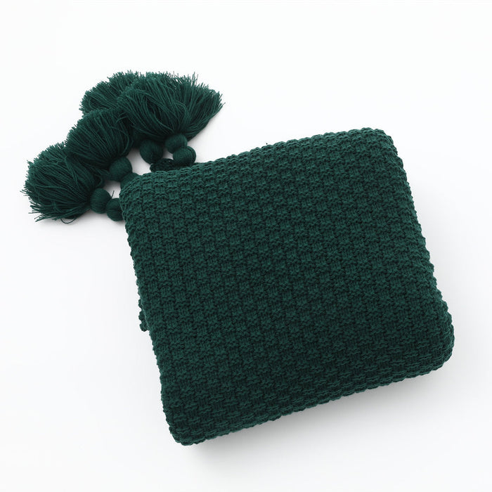 Cosycombe™ Woven Throw Blanket with Tassels, Soft and Cosy for the Sofa