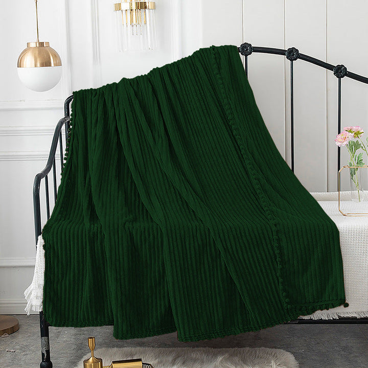 Cosycombe™ Ribbed Velvety Plush Throw With an Elegant Modern Look