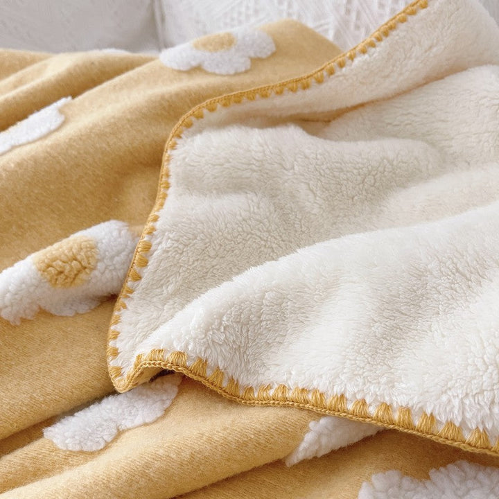 Cosycombe™ Cosy Cotton Blanket with Cheerful Sunflower Pattern