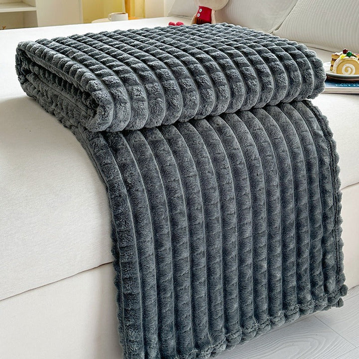 Cosycombe™ Ridge Textured Plush Throw Blanket, Ultra-Soft and Washable