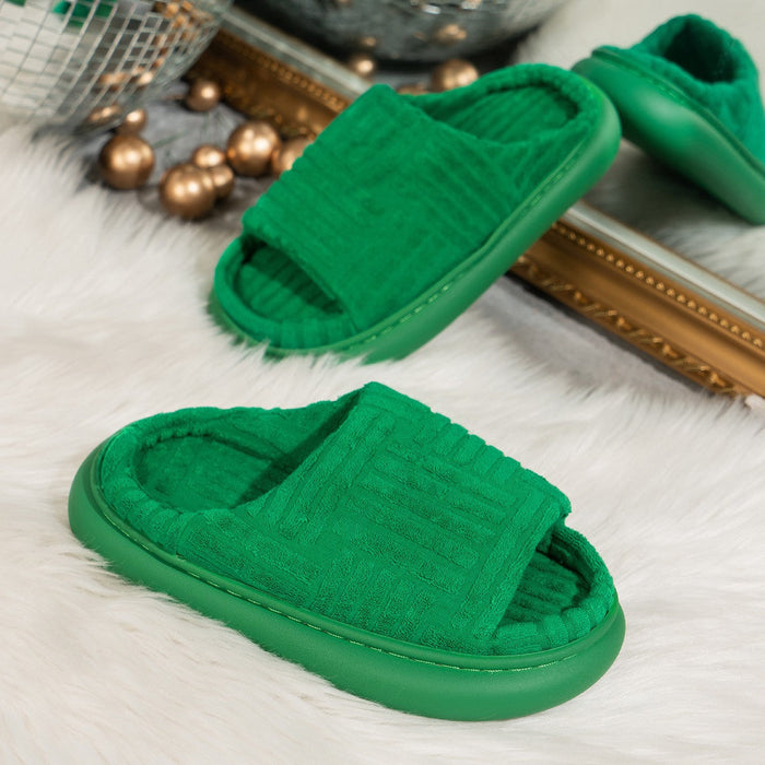 Cosycombe™ Fluffy Slippers with Padded Insole and Non-Slip Rubber Sole