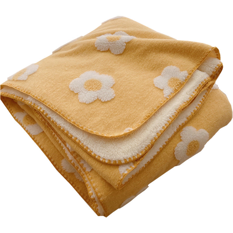 Cosycombe™ Cosy Cotton Blanket with Cheerful Sunflower Pattern