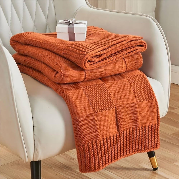Cosycombe™ Textured Knit Throw Blanket, Soft Cosy Layer for Sofa and Bed
