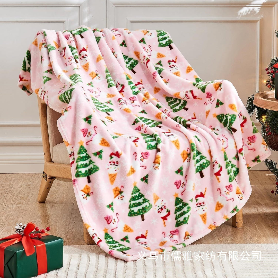Cosycombe™ Festive Flannel Christmas Blanket in Leopard &amp; Cow Prints