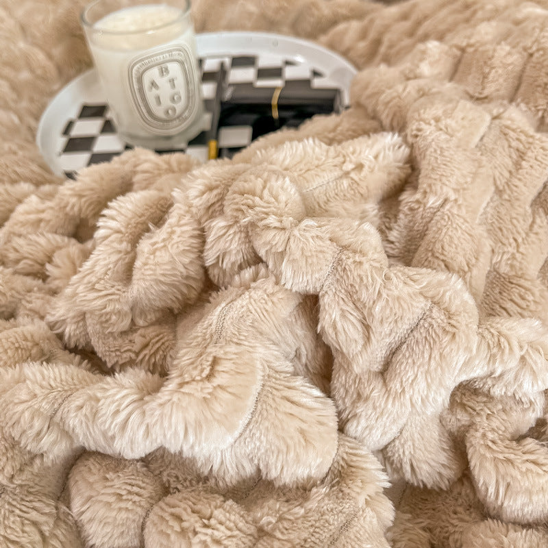 Cosycombe™ Textured Plush Throw Blanket for Sofa and Bed in Seven Colours