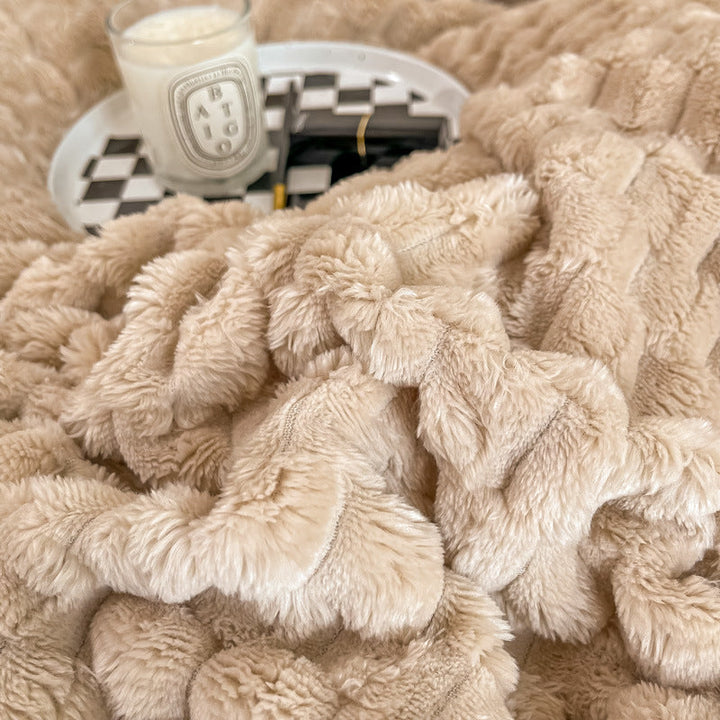 Cosycombe™ Textured Plush Throw Blanket for Sofa and Bed in Seven Colours