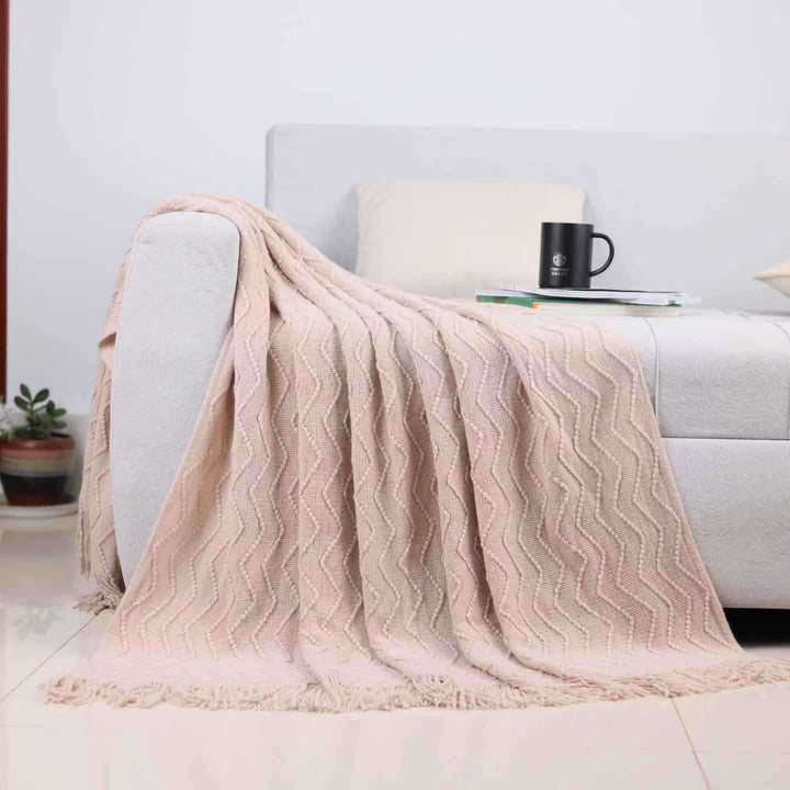 Cosycombe™ Textured Throw Blanket for Sofa and Bed in Soft Fabric