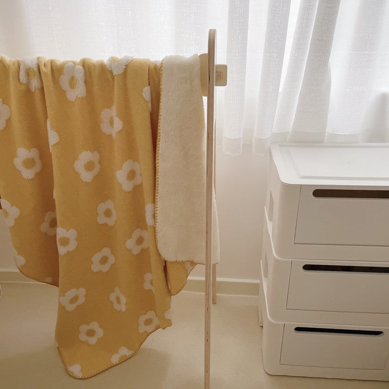 Cosycombe™ Cosy Cotton Blanket with Cheerful Sunflower Pattern