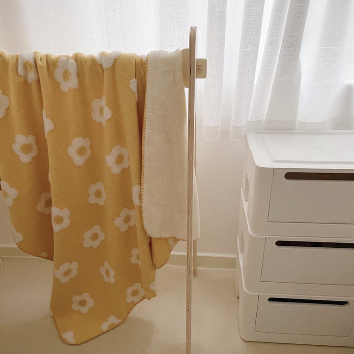 Cosycombe™ Cosy Cotton Blanket with Cheerful Sunflower Pattern