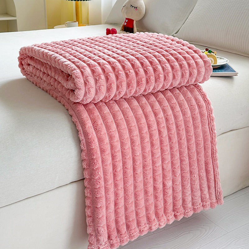Cosycombe™ Ridge Textured Plush Throw Blanket, Ultra-Soft and Washable
