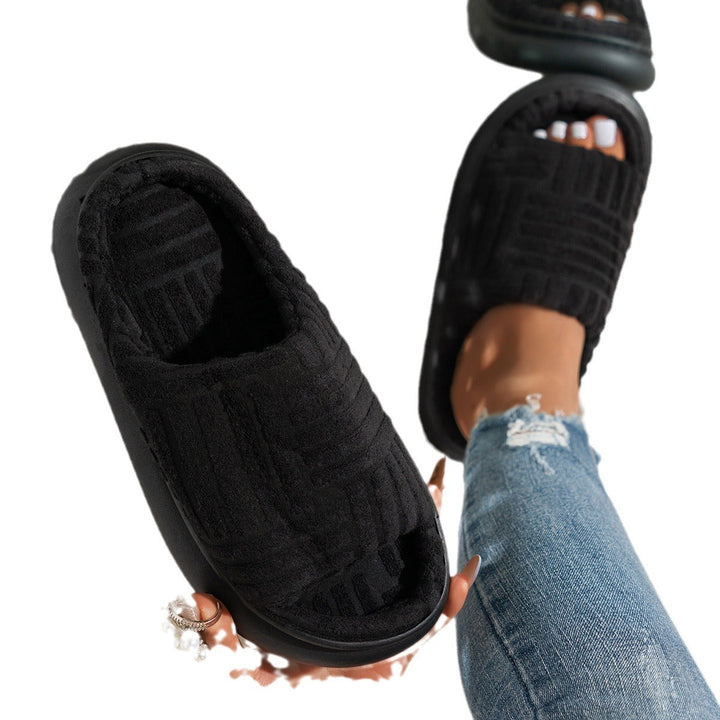 Cosycombe™ Fluffy Slippers with Padded Insole and Non-Slip Rubber Sole
