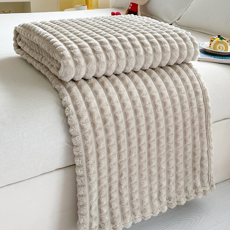 Cosycombe™ Ridge Textured Plush Throw Blanket, Ultra-Soft and Washable