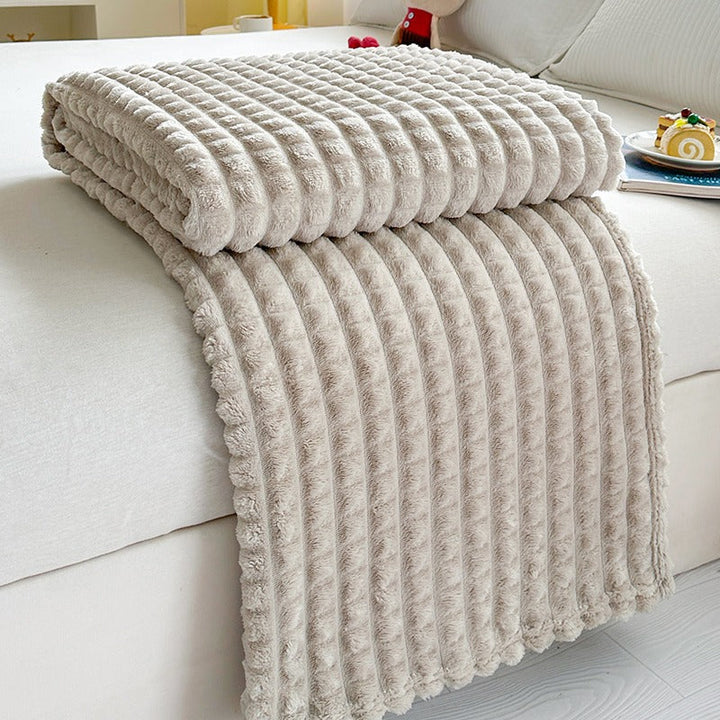 Cosycombe™ Ridge Textured Plush Throw Blanket, Ultra-Soft and Washable