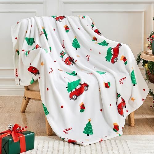 Cosycombe™ Festive Flannel Christmas Blanket in Leopard &amp; Cow Prints