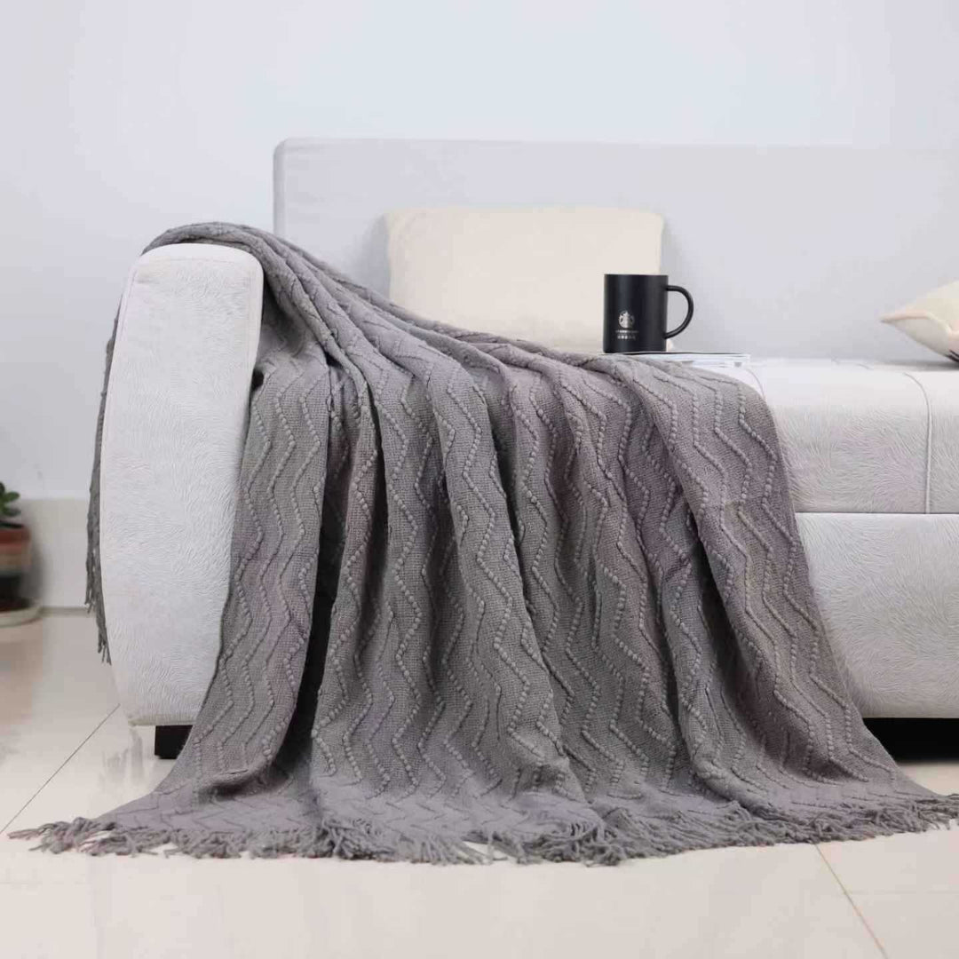 Cosycombe™ Textured Throw Blanket for Sofa and Bed in Soft Fabric