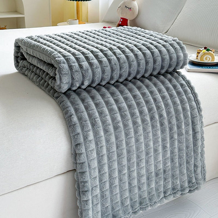 Cosycombe™ Ridge Textured Plush Throw Blanket, Ultra-Soft and Washable