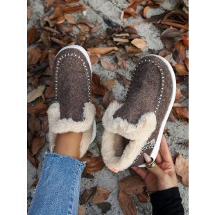 Cosycombe™ Cosy Fluffy-Lined Slippers with Rubber Non-Slip Sole