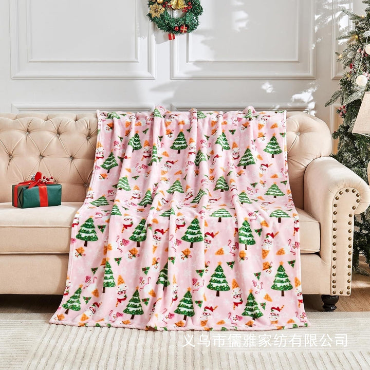 Cosycombe™ Festive Flannel Christmas Blanket in Leopard &amp; Cow Prints