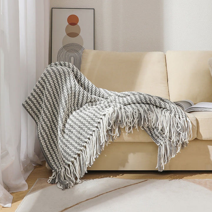 Cosycombe™ Striped Throw Blanket, Soft and Cosy for Sofa or Bed