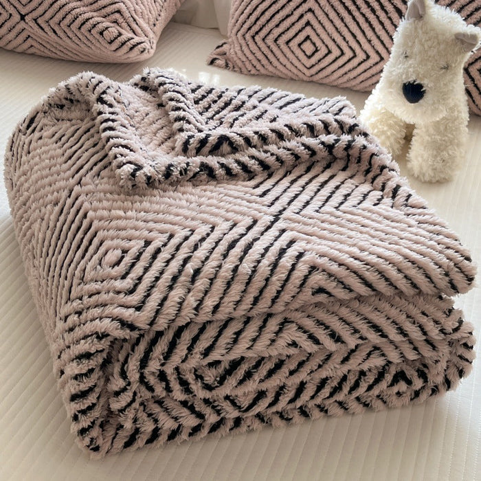 Cosycombe™ Geometric Throw Blanket for Sofa and Bed, Ultra-Soft