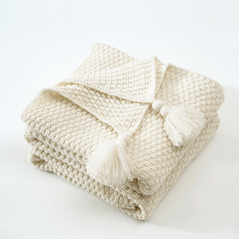 Cosycombe™ Woven Throw Blanket with Tassels, Soft and Cosy for the Sofa
