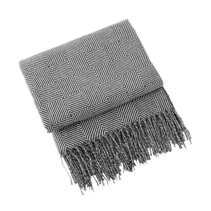 Cosycombe™ Geometric Woven Throw Blanket, Soft and Breathable