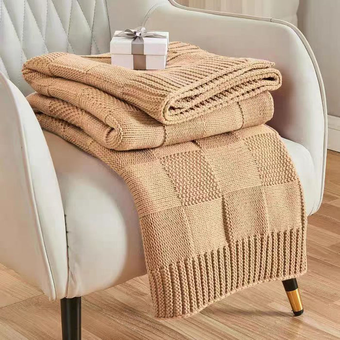 Cosycombe™ Textured Knit Throw Blanket, Soft Cosy Layer for Sofa and Bed