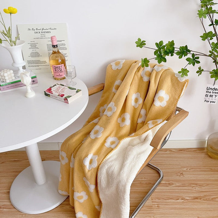 Cosycombe™ Cosy Cotton Blanket with Cheerful Sunflower Pattern