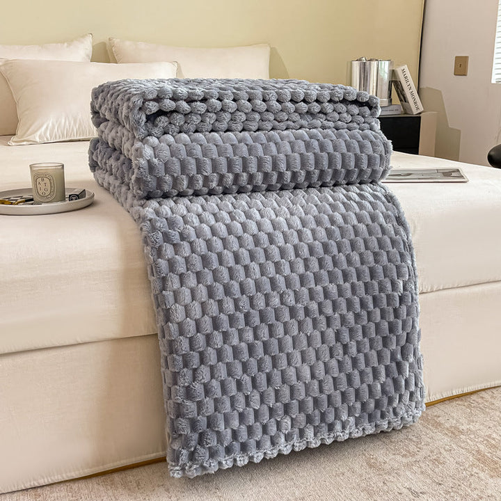 Cosycombe™ Textured Plush Throw Blanket for Sofa and Bed in Seven Colours