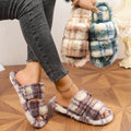 Cosycombe™ Women's Fluffy Slippers with Double Strap and Non-Slip Sole