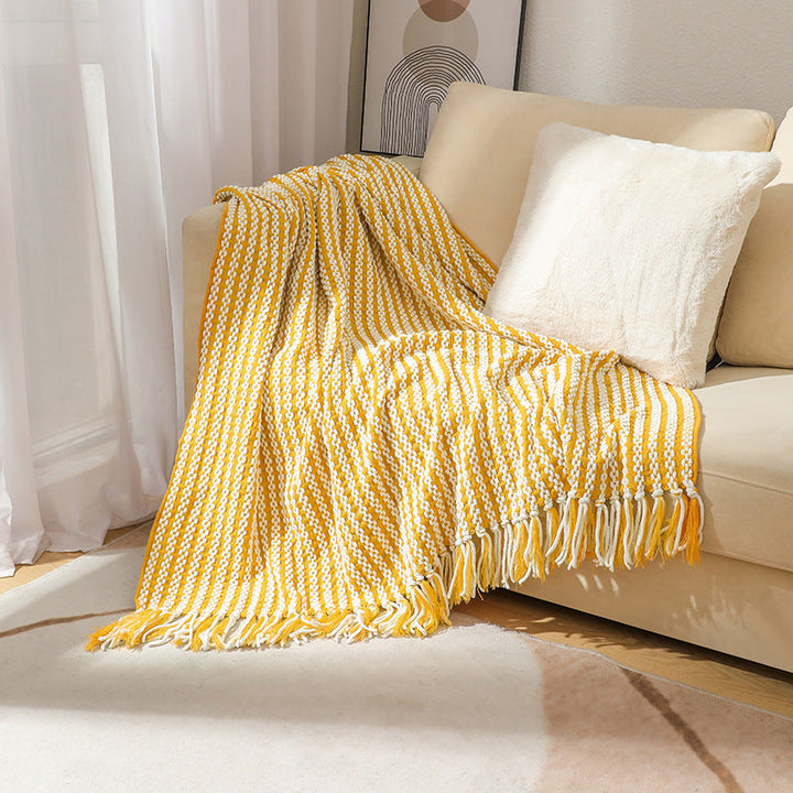 Cosycombe™ Striped Throw Blanket, Soft and Cosy for Sofa or Bed