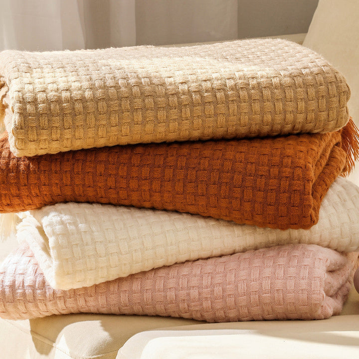 Cosycombe™ Luxury Textured Throw with Fringe Edges, Soft and Easy Care