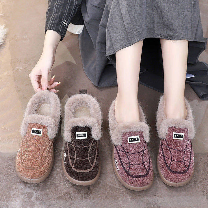 Cosycombe™ Fleece-Lined House Slippers with Breathable Textile Upper