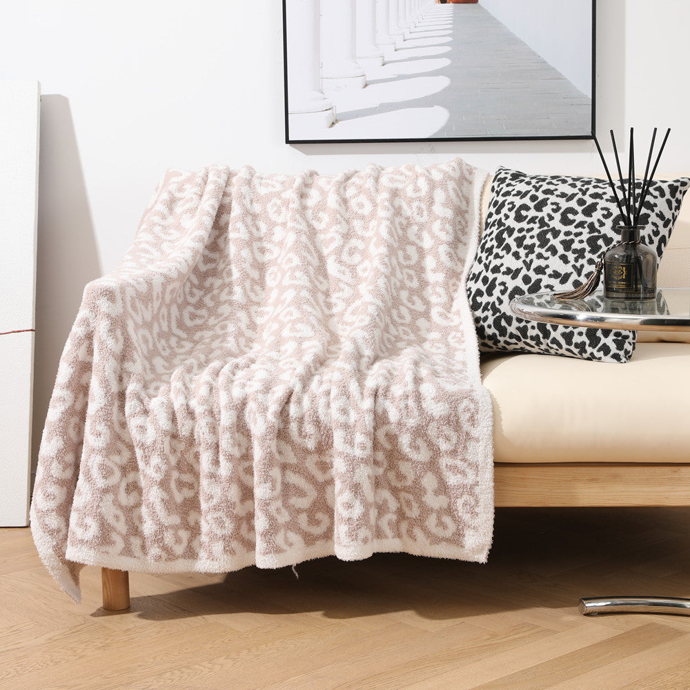 Cosycombe™ Leopard Print Plush Throw Blanket, Soft Animal Print for Sofa
