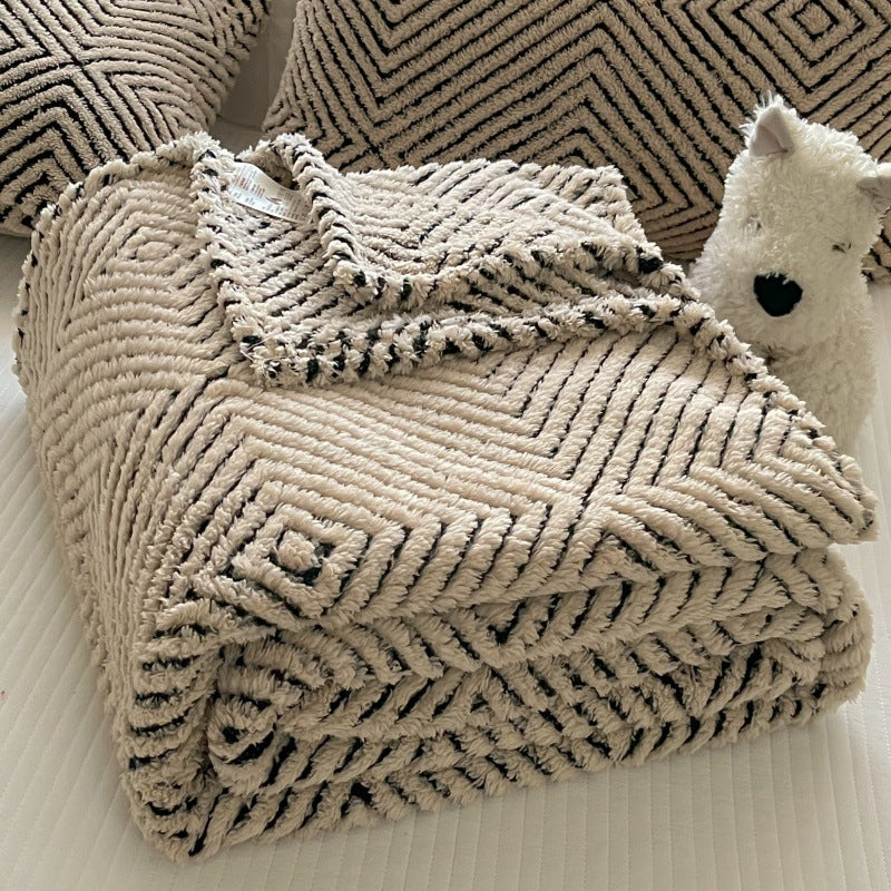 Cosycombe™ Geometric Throw Blanket for Sofa and Bed, Ultra-Soft