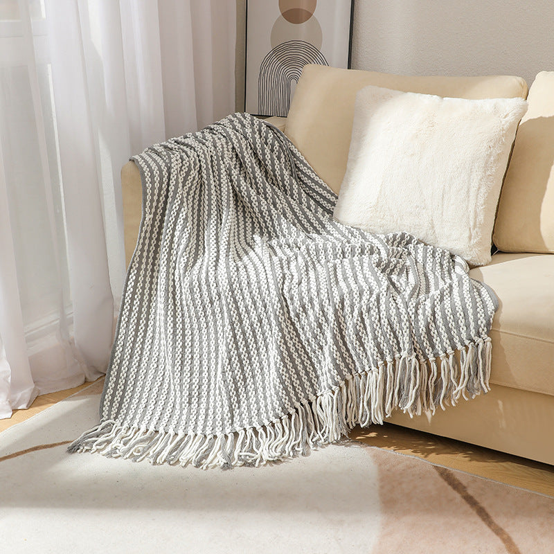 Cosycombe™ Striped Throw Blanket, Soft and Cosy for Sofa or Bed