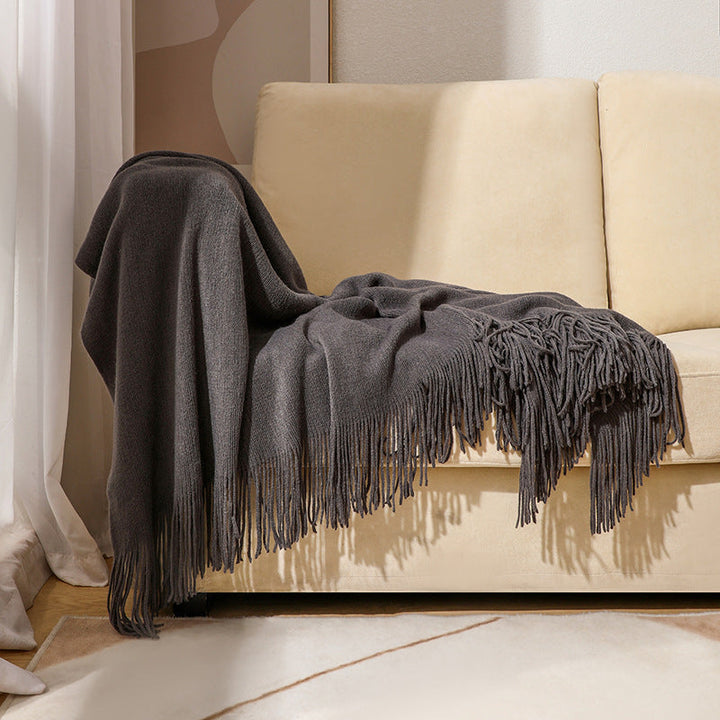 Cosycombe™ Soft Wool Throw with Classic Fringed Edge