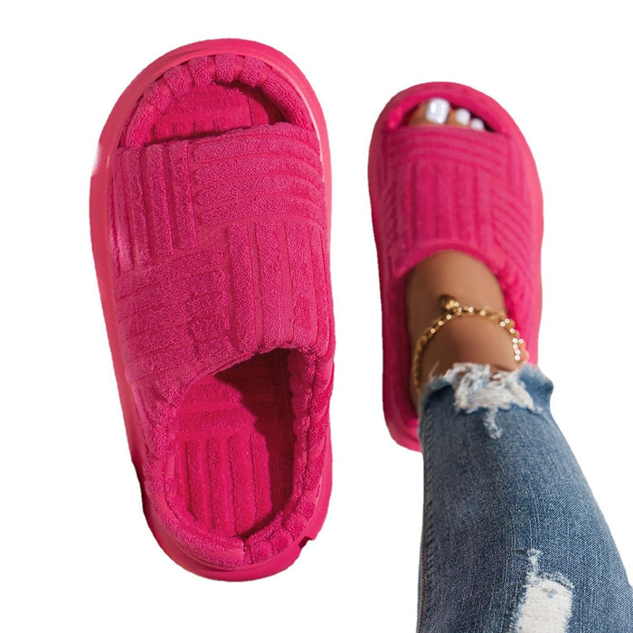 Cosycombe™ Fluffy Slippers with Padded Insole and Non-Slip Rubber Sole