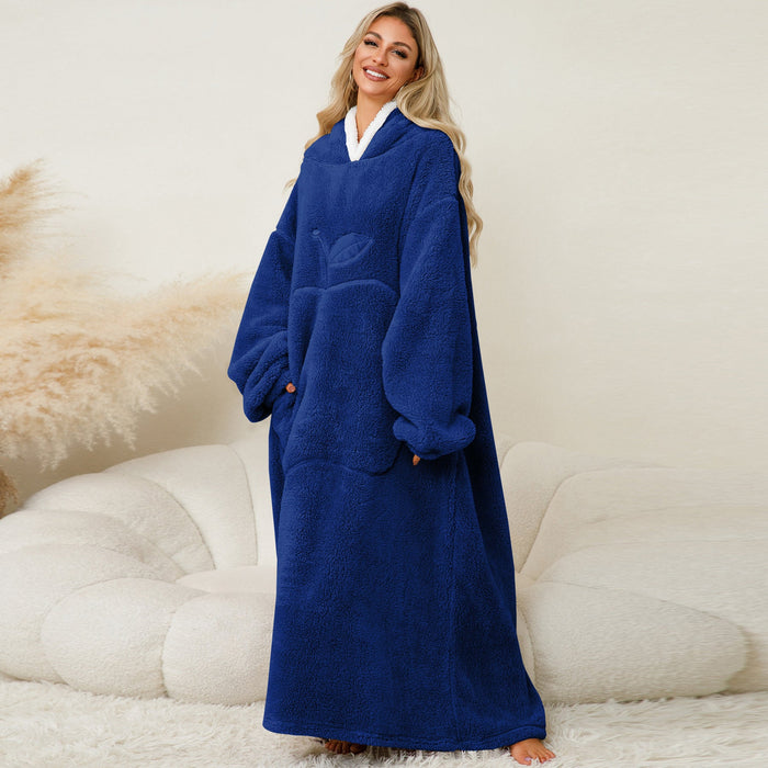 Cosycombe™ Women's Cosy Hoodie Blanket with Large Pockets and Contrast Lining