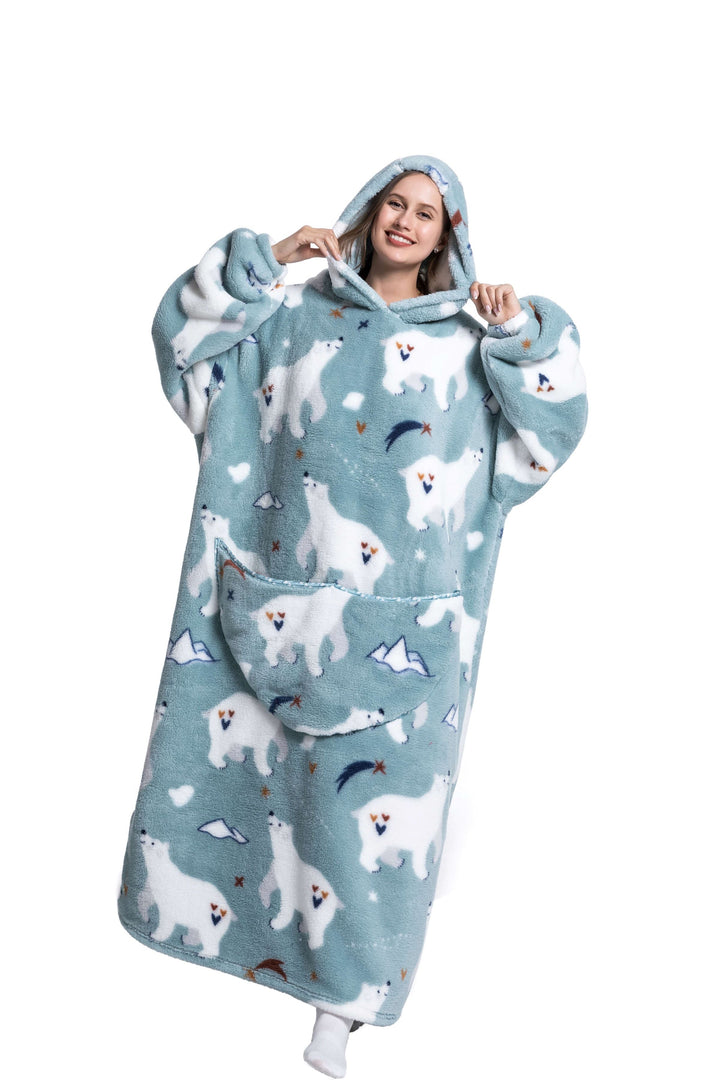Cosycombe™ Fleece Hoodie Blanket with Hood in Fun Animal Designs
