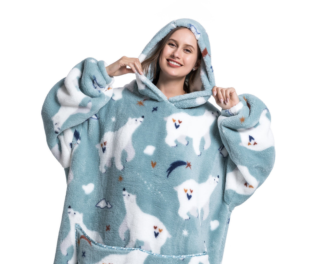 Cosycombe™ Fleece Hoodie Blanket with Hood in Fun Animal Designs