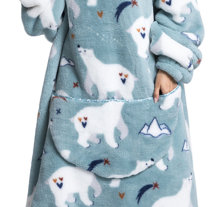 Cosycombe™ Fleece Hoodie Blanket with Hood in Fun Animal Designs