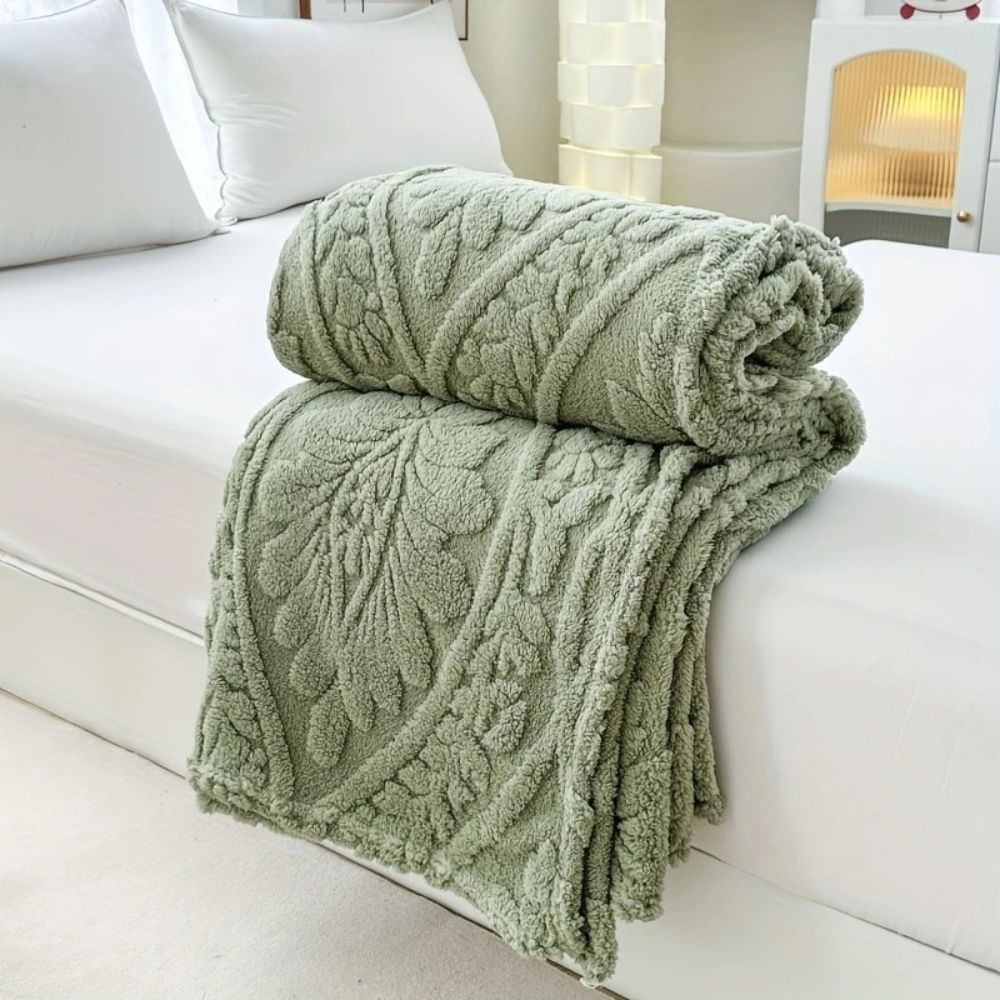 Cosycombe™ Geometric Jacquard Fleece Throw – Soft Microfibre in Four Sizes